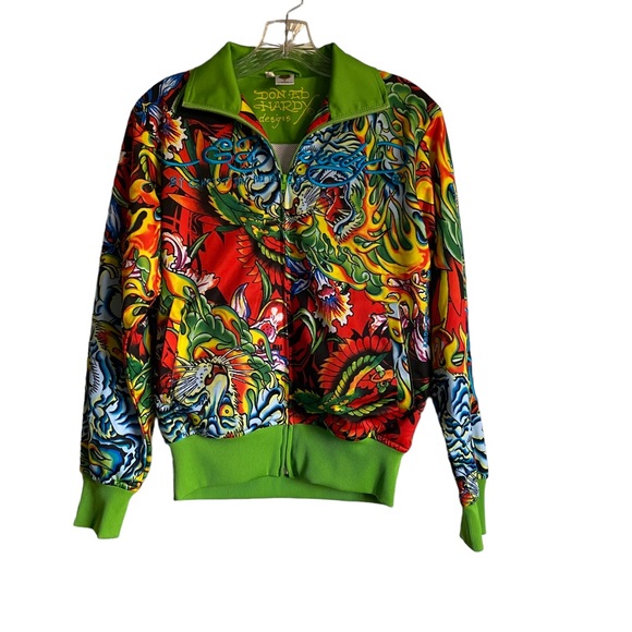 Ed Hardy Christian Audigier Tiger Lightweight Track Jacket Size S (Female) - Picture 2 of 12